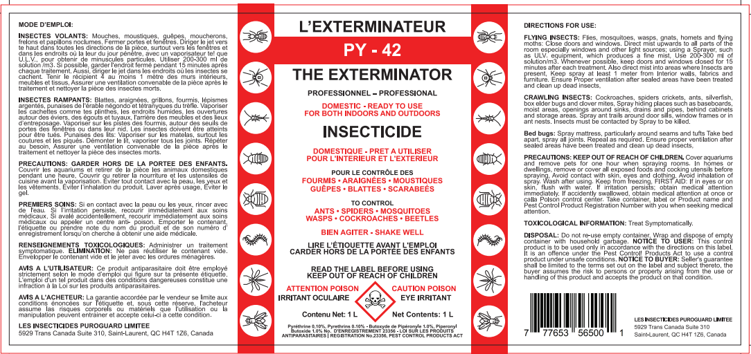 atomsbio - Wholesale Insect Repellent - The Exterminator PY-42 - Professional, Ready to use Insecticide, Indoor & Outdoor, Liquid4