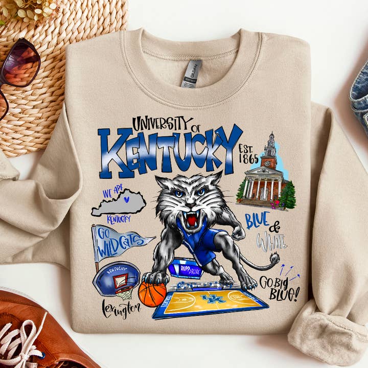 Southern Comfort Boutique – Großhandel Sweatshirt mit Grafikdruck – Damen – Kentucky Wildcats