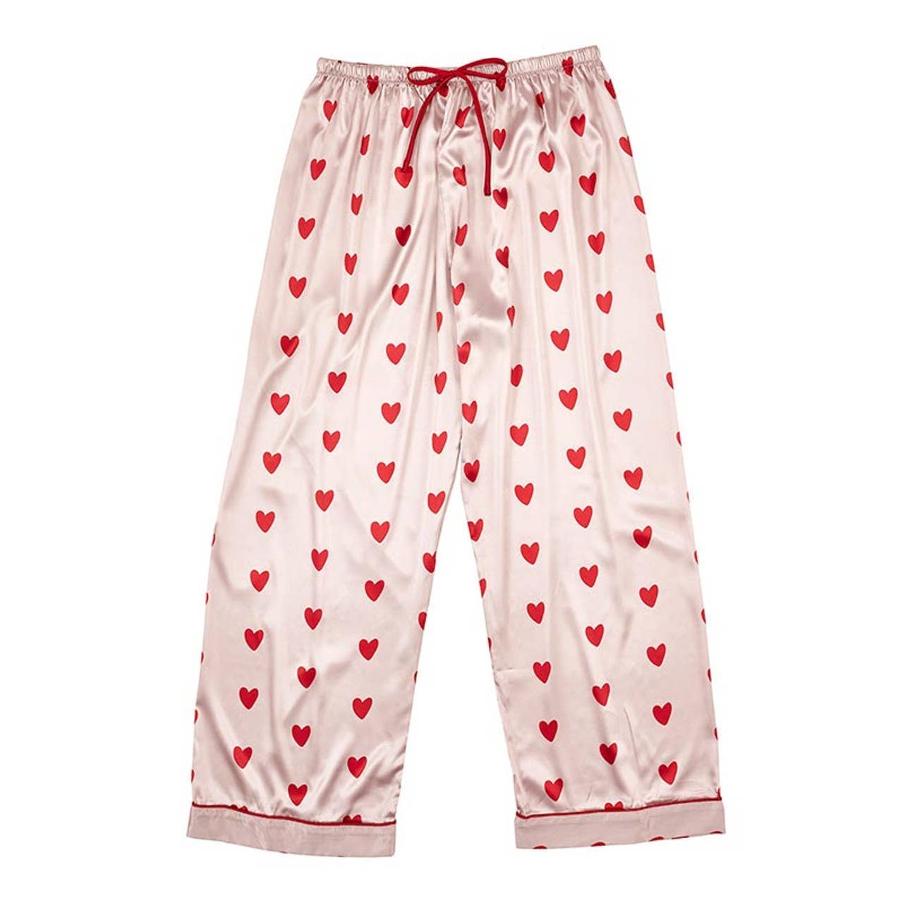 Angle - Wholesale Sleepwear Set - Women's - Long Sleeve PJ Set - Pink Hearts2