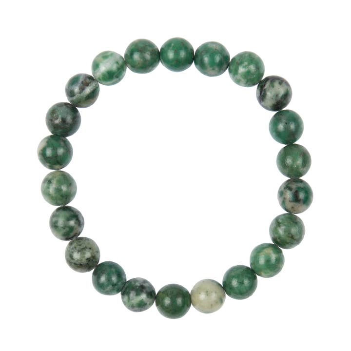 Ole - Wholesale Beaded Bracelet - Qinghai Jade Stone Stretch Bracelet B2977