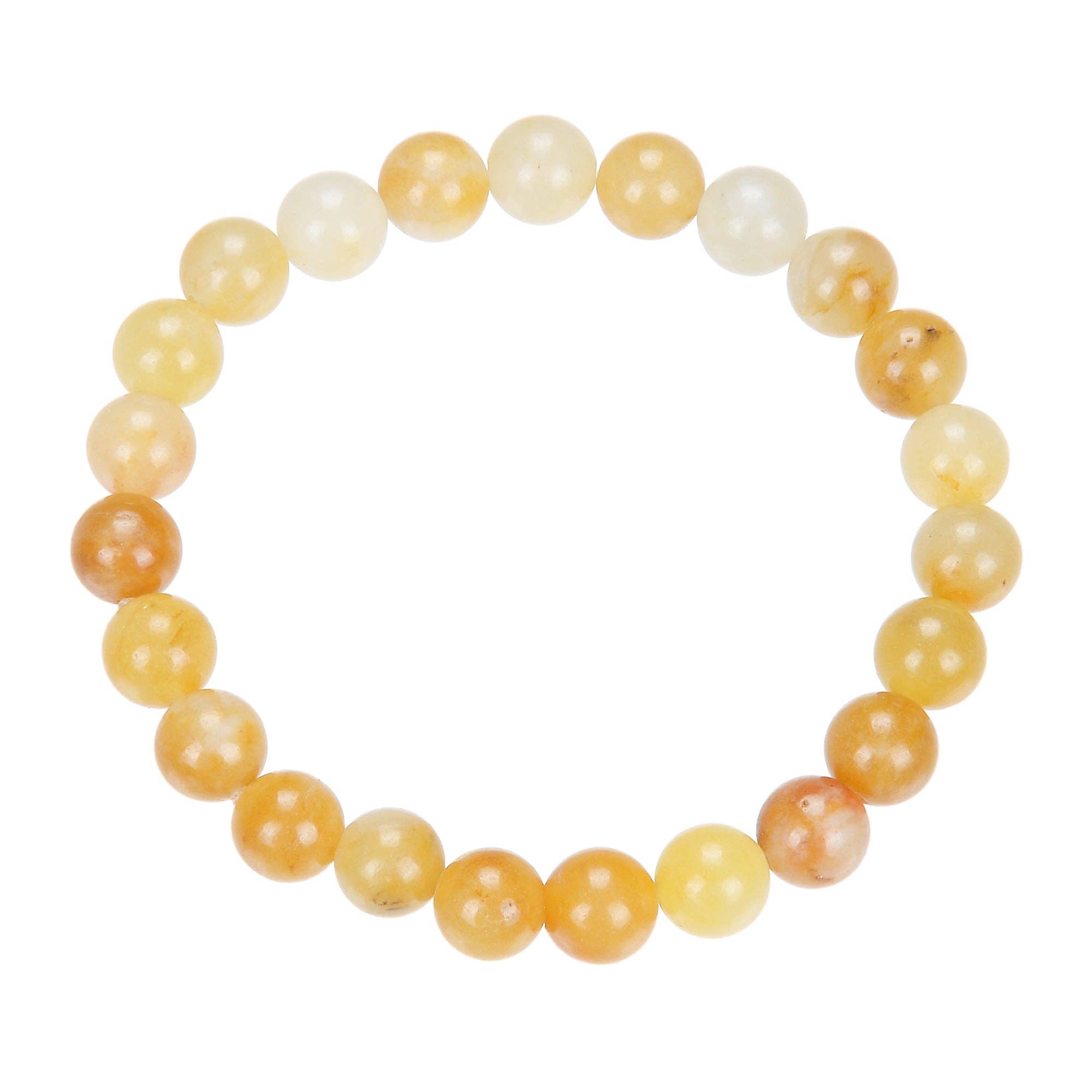 Ole - Wholesale Beaded Bracelet - Golden Jade Stone Stretch Bracelet B1993-4MM1