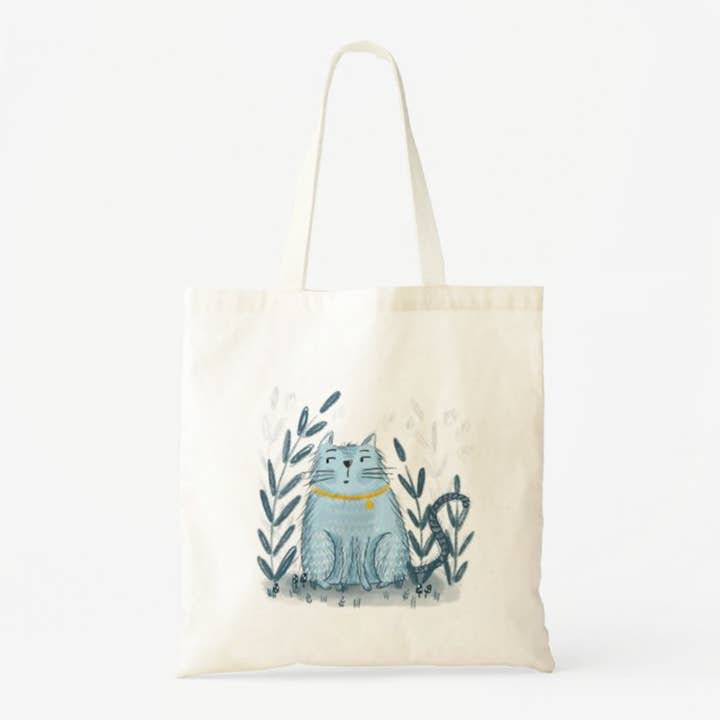 Blauwe kattentas voor wholesale door Forest & Fauna Paper Co.