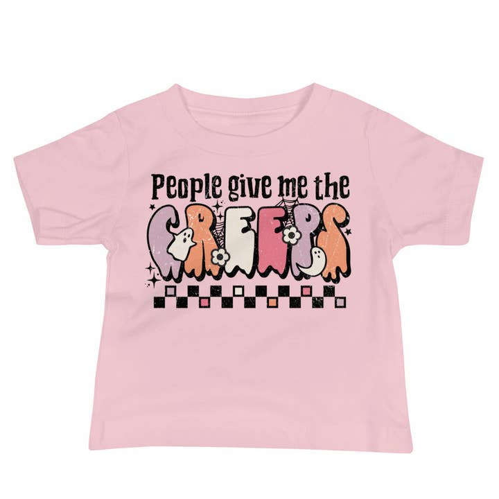 People Give Me The Creeps Baby Tee for wholesale by Whiskey & Vine