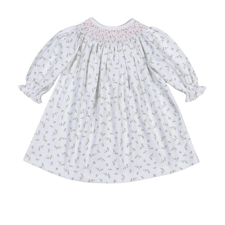 BEL-540 Bella Pink Bloemrijke Pima Hand Smk Bisschop Jurk voor wholesale door Baby Loren