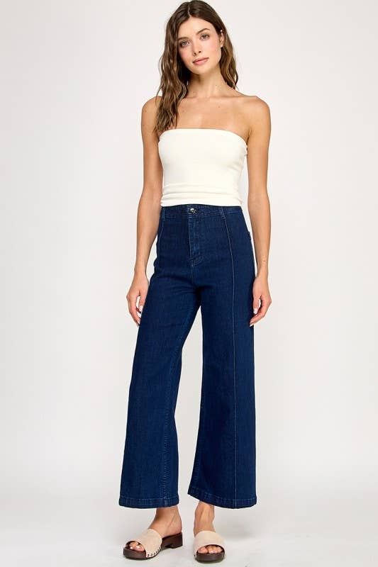 Dark Denim THE MARINE STRAIGHT PANTS for wholesale on Faire1