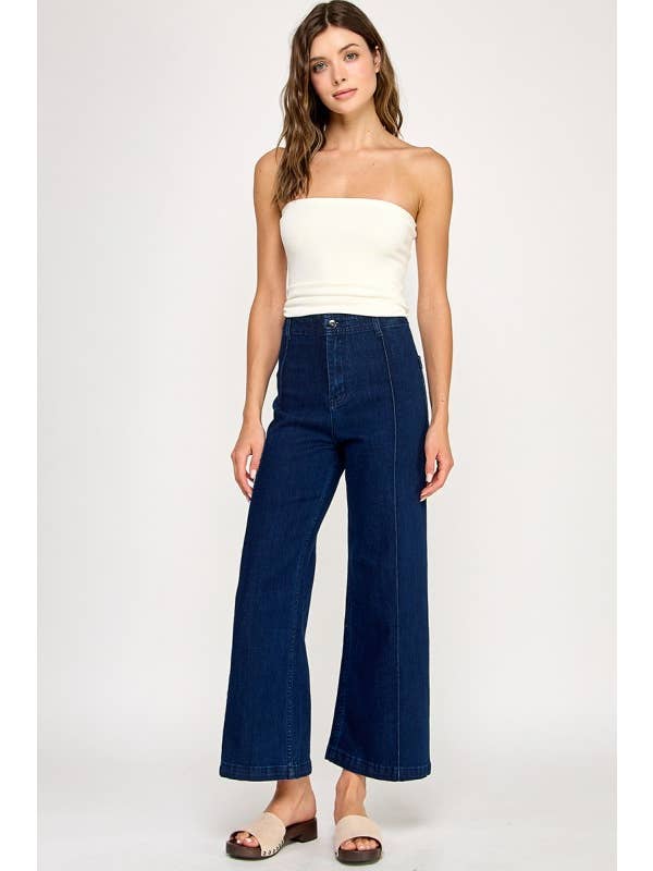 Dark Denim THE MARINE STRAIGHT PANTS for wholesale on Faire1