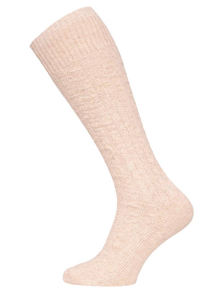 HomeOfSocks - Wholesale Socks - Unisex - A pair of knee-high socks made of 70% lambswool with a cable pattern6
