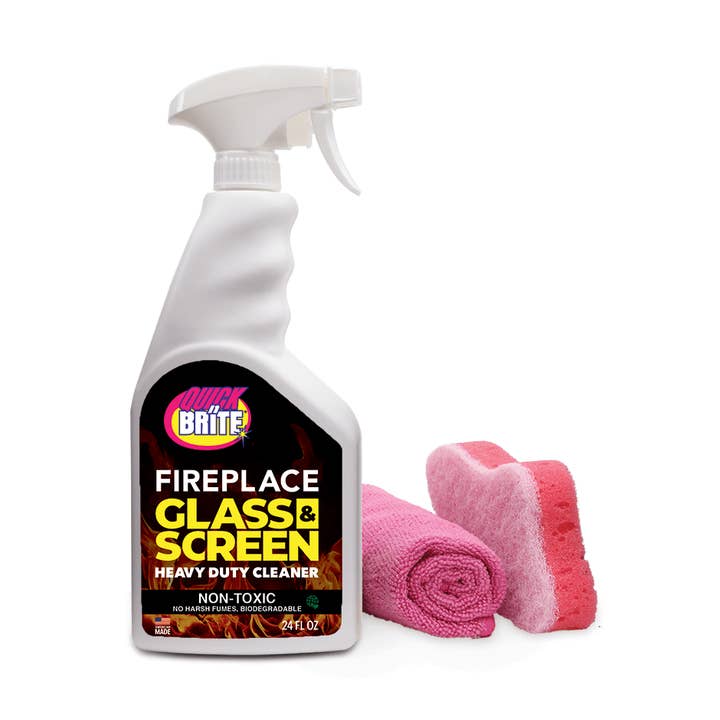 Quick’n Brite Fireplace Glass & Screen Cleaner for wholesale by Quick n Brite