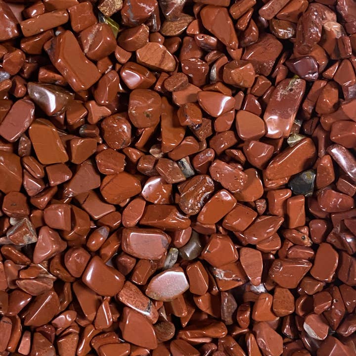 1lb Red Jasper Chips for wholesale by Moon Mountain Gems