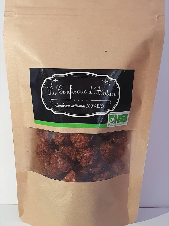 Caramelized hazelnuts with speculoos - 135 gr - organic for wholesale by La confiserie d'antan 100%bio