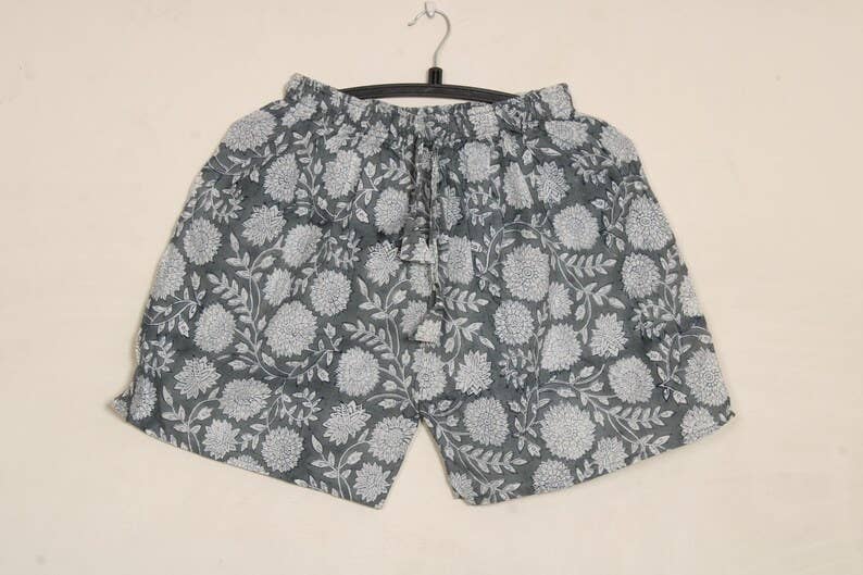 bhavnas boutique - Wholesale Shorts - Women's - 5 Pcs Lot Handmade Cotton Printed Shorts For Summer Wear3