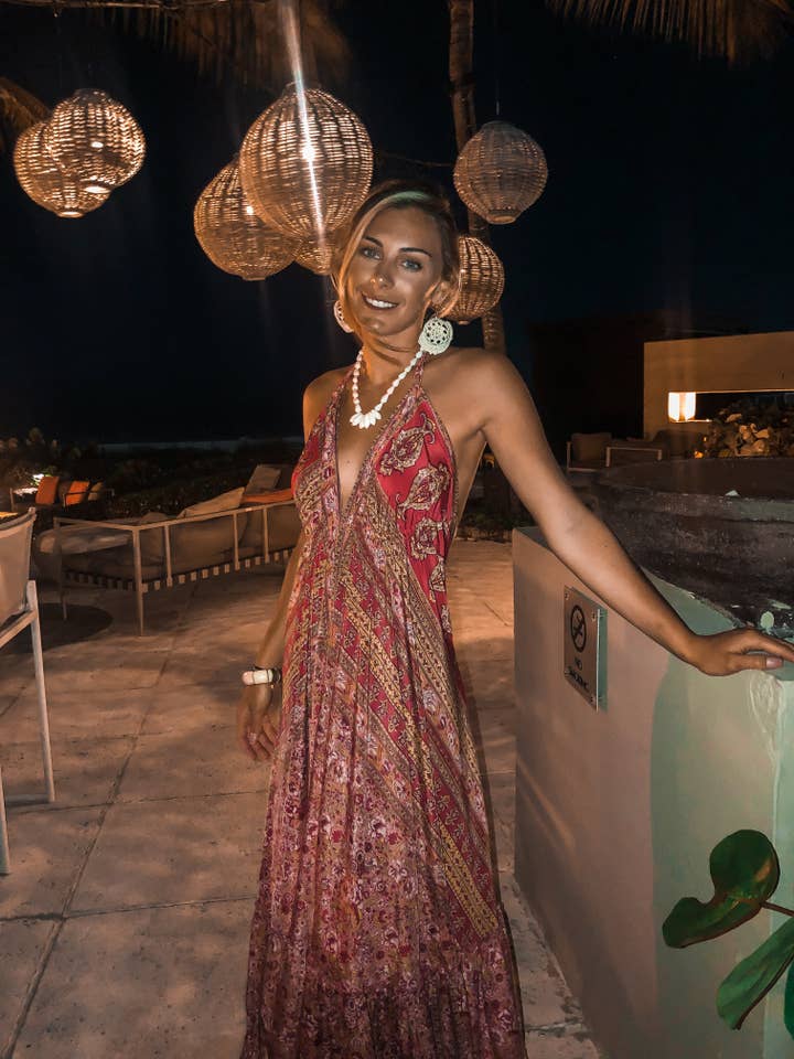 Bella Rea Swim - Wholesale Dress - Women's - Silk Bohemian Halter Dress3