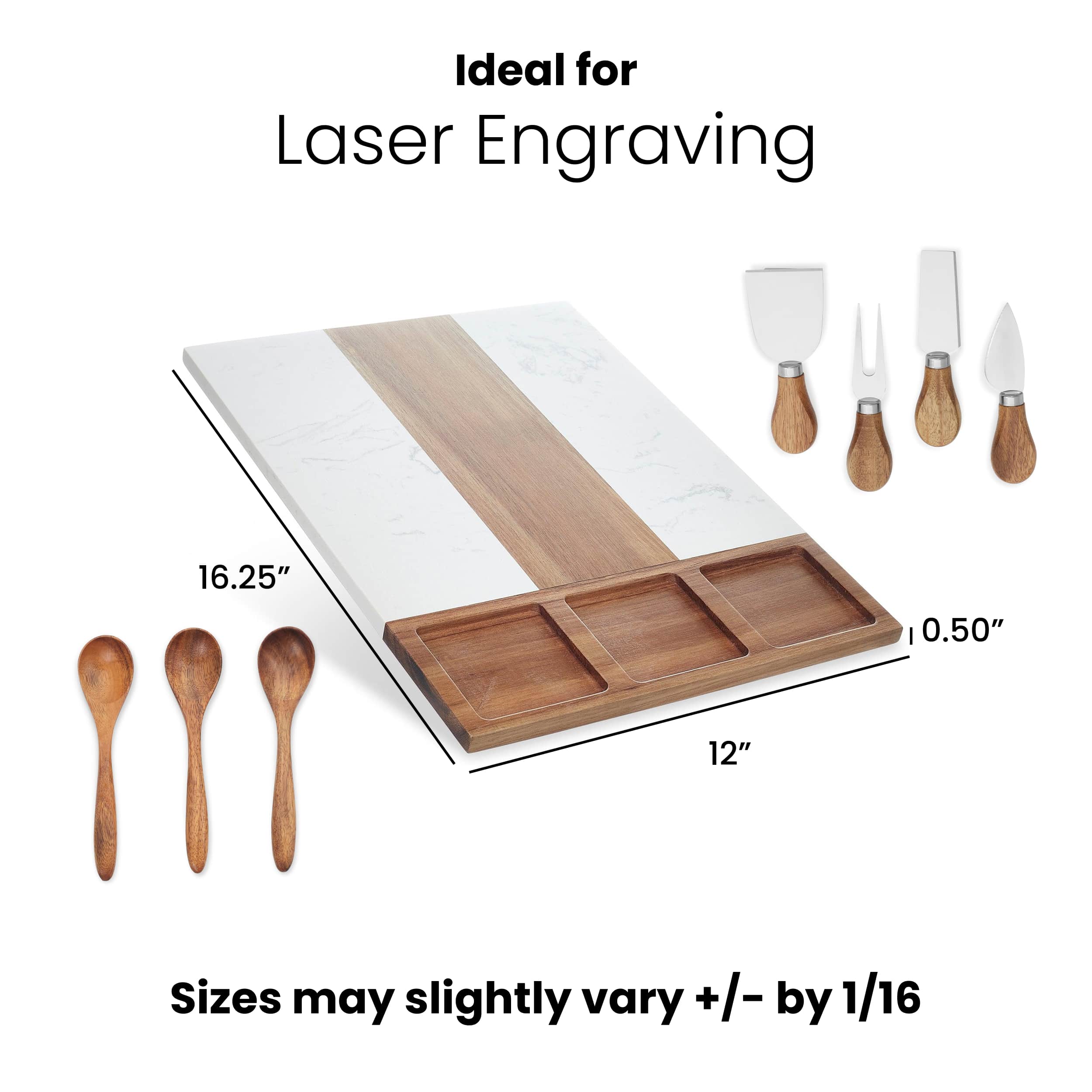 MakerFlo - Wholesale Cheese Board - Marble Charcuterie Board2