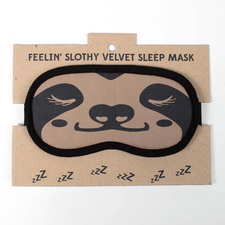 Ten Thousand Villages - Wholesale Sleep/Eye Mask - Sloth Velvet Sleep Mask