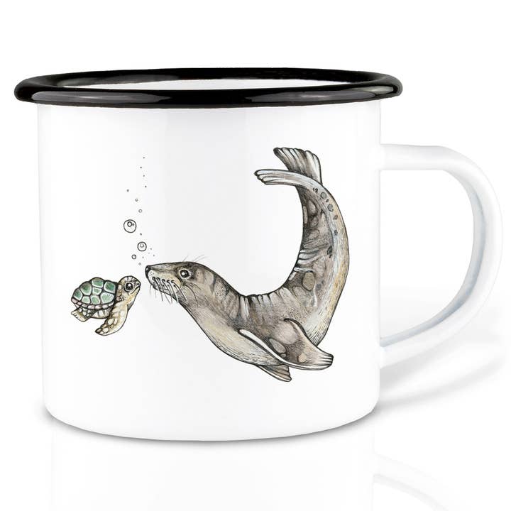 Emaljekrus - Oceanmøde - Skildpadde & Søsæl for engroshandel hos LIGARTI