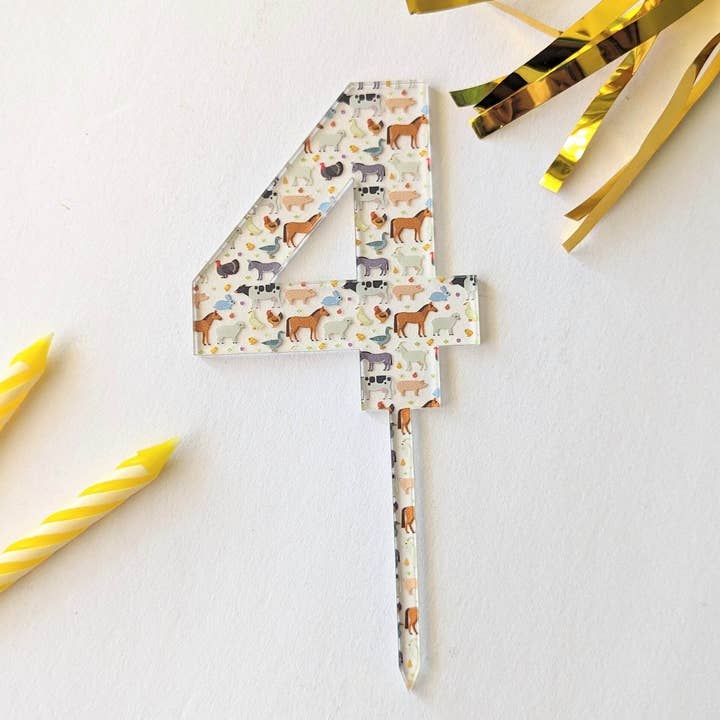 Park Ln Studios - Wholesale Cake/Cupcake Topper - Farm Animal Fun Cake Topper