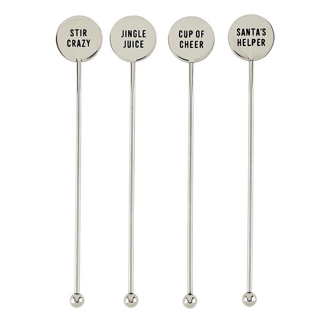 Angle - Wholesale Drink Stirrer - Face to Face Stir Sticks - Merry Mix - Set of 40