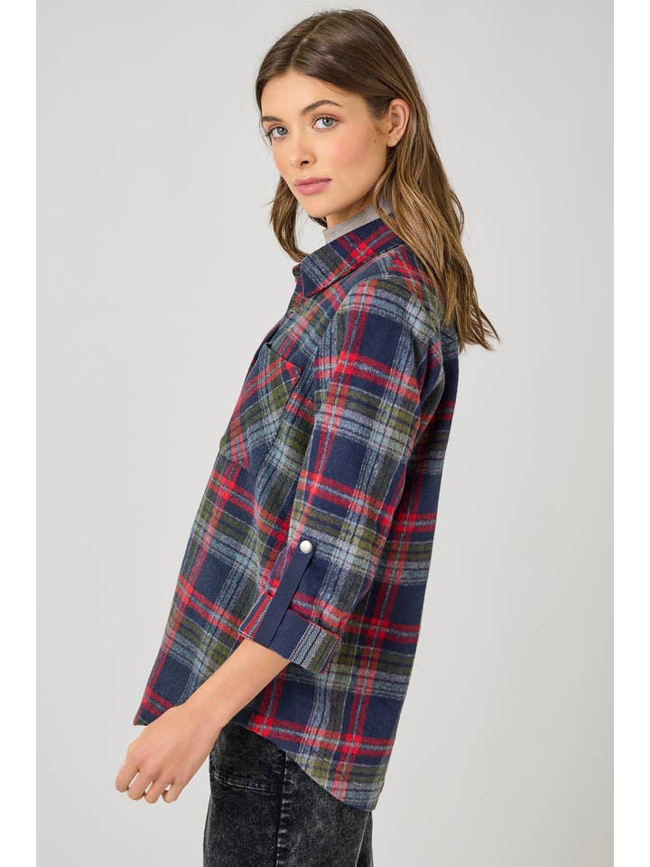 Mystree - Wholesale Shirt Jacket/Shacket - Women's - 61157 Plaid Shirt Jacket 20
