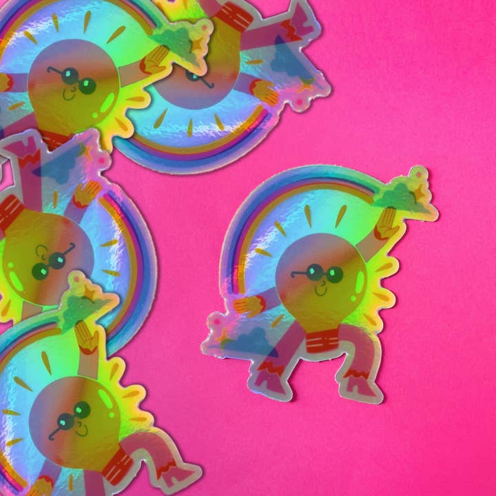 You're Brilliant! - Holographic Vinyl Sticker for wholesale by Pier Six Press