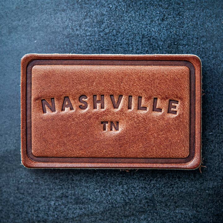 Nashville Tennessee Arc Leather Magnet Block Style for wholesale by Sugarhouse Leather