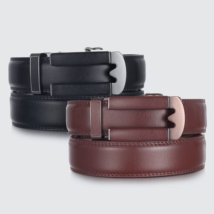 Magnet Leather Ratchet Belt for wholesale by Mio Marino