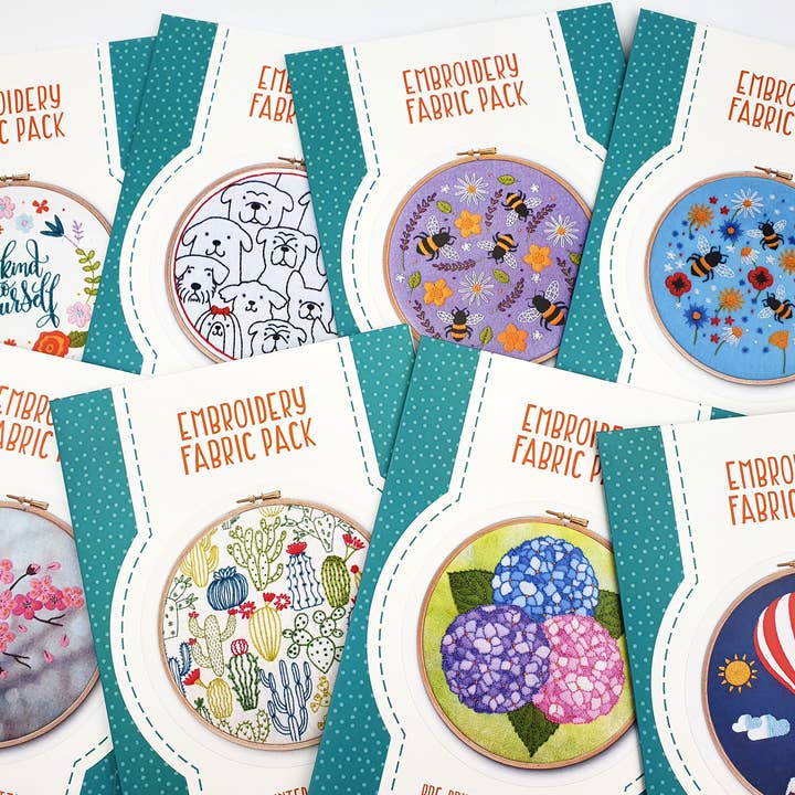 Oh Sew Bootiful - Wholesale Embroidery/Cross Stitch Supplies - Dandelion Handmade Embroidery Pattern Fabric Pack