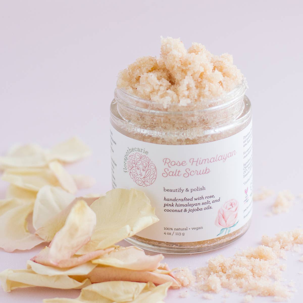 florapothecarie - Wholesale Body Scrub/Exfoliant - Rose Himalayan Salt Scrub3