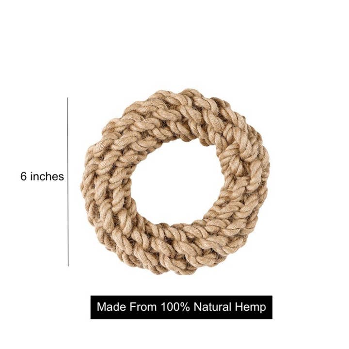 Monli Handcrafted Pet Toys - Wholesale Pet Dental Toy - Dog - Monli Hemp Ring | Dog Toy | Eco Hemp Rope Dog Toy4