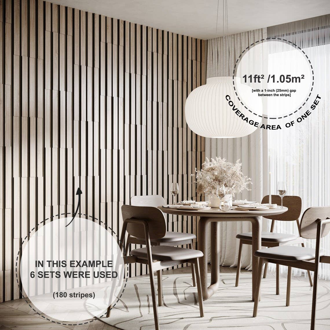 ATB-Sound sp. z o. o. - Wholesale Wall Accent - Acoustic Slat Wood Panels "Pluta-5" | 2" Strips | Wall Decor4