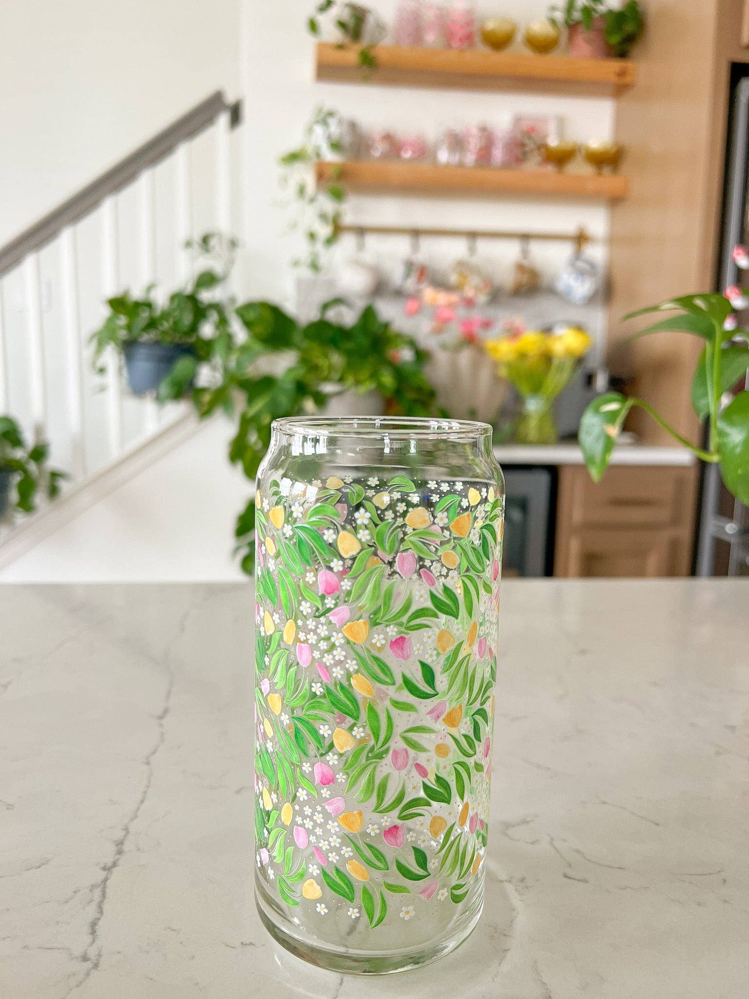 Hart and Flora Shop - Wholesale Drinking Glass/Cup - 20oz Spring Tulips Glass3