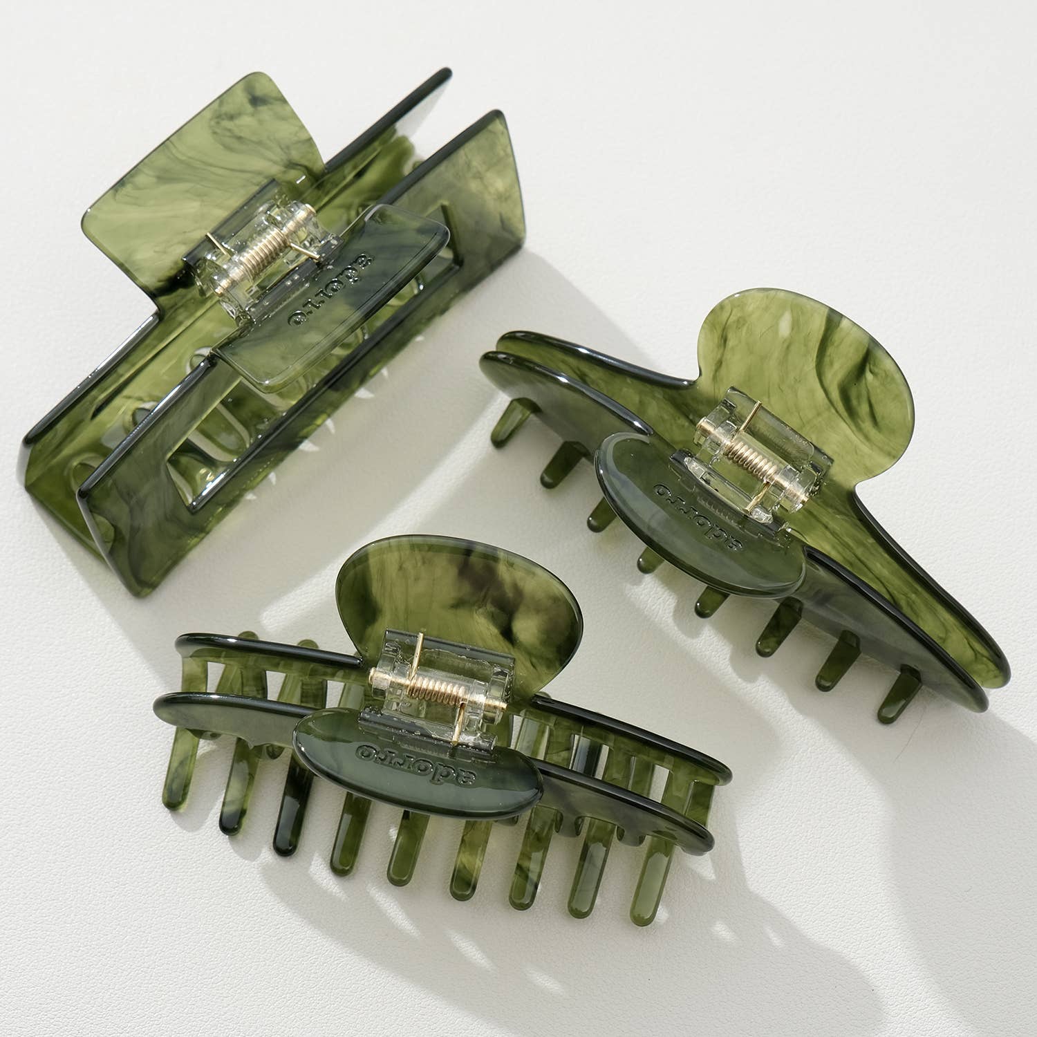 Jade Green Large | Assorted Large Claw Clips for wholesale on Faire3