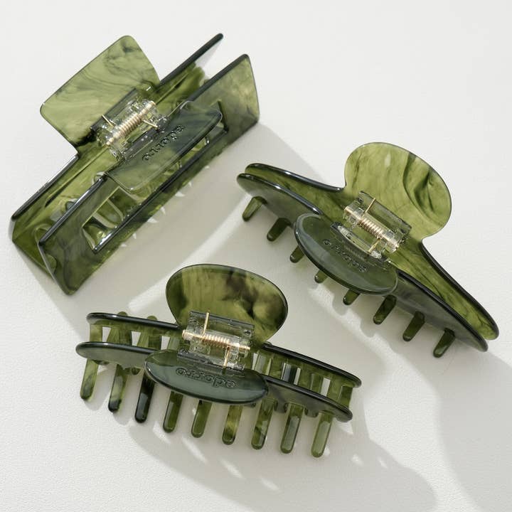 Jade Green Large | Assorted Large Claw Clips for wholesale on Faire3