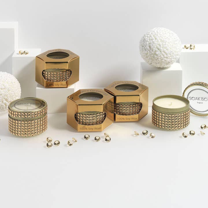 Velas Christmas Glam en caja para venta al por mayor de SOAK BOX England