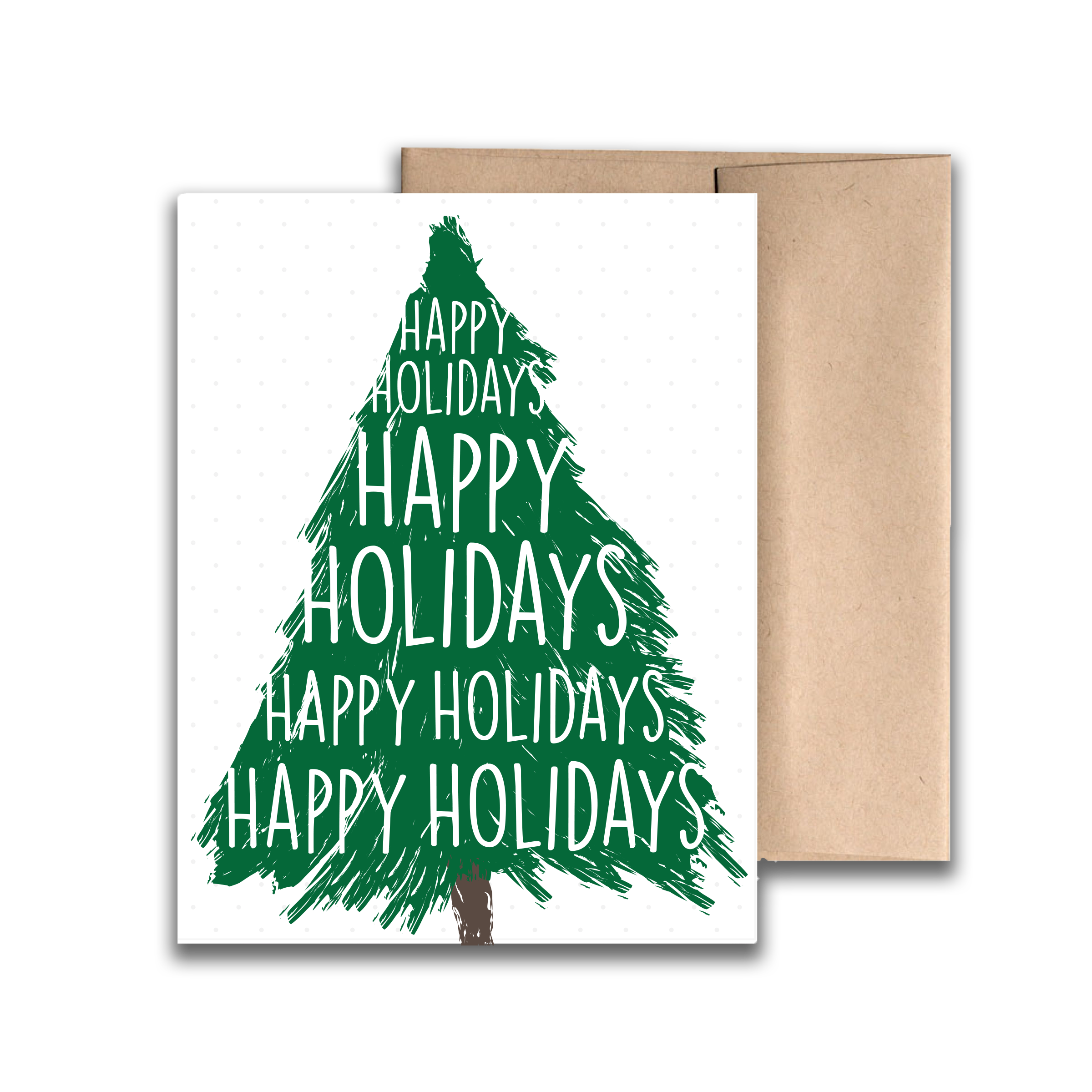 REMOVED BRAND - Wholesale Christmas Card - Christmas Tree Happy Holidays Greeting Card0