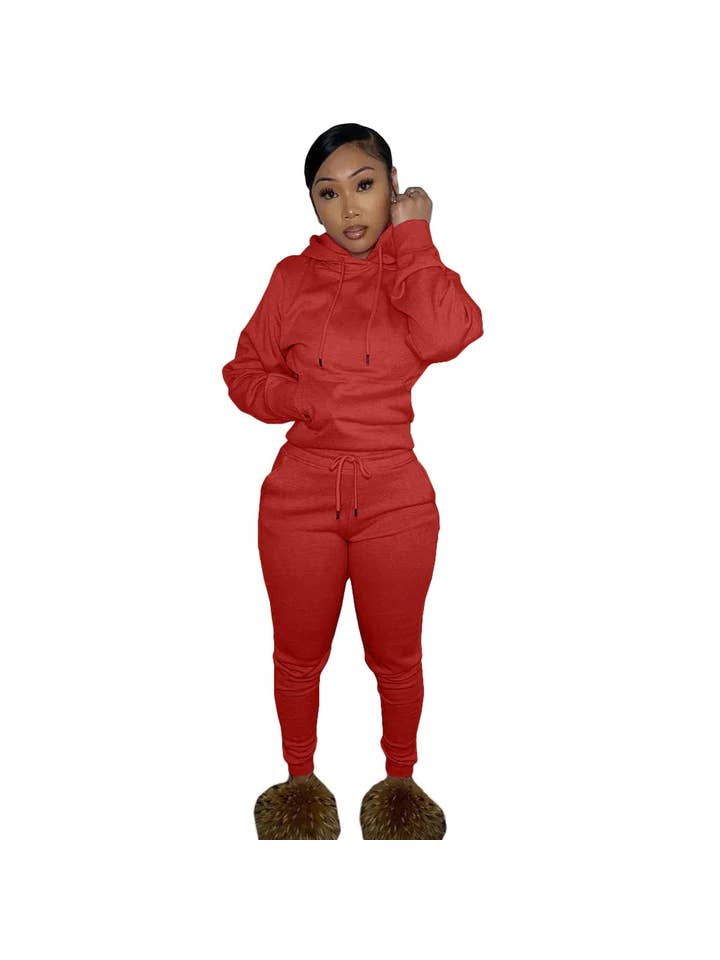 MB Fashion Wholesale - Wholesale Lounge Set - Women's - MB FASHION Casual Cozy Jogger Set with Hoodie 274R20