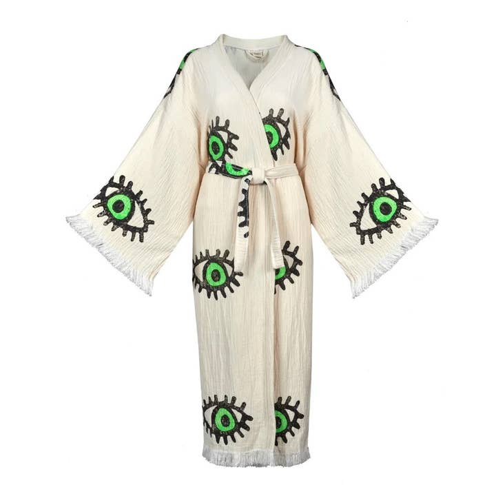 Karli Buxton - Wholesale Robe - Women's - Lime Eye Kaftan