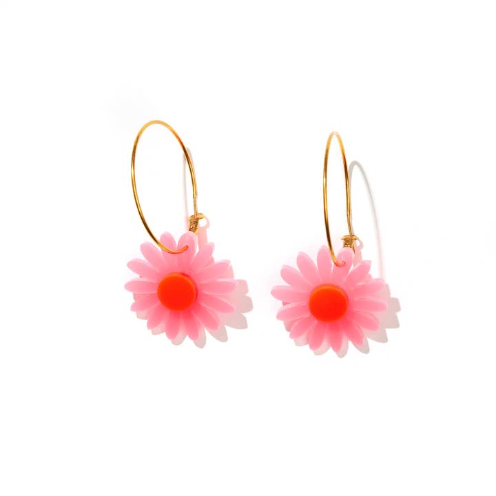 Emeldo - Wholesale Hoop Earrings - Daisy Hoops // Select Daisy Colour + Hoop8