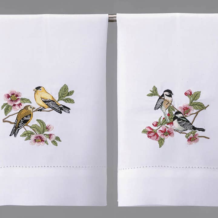 Peking Handicraft - Wholesale Dinner & cloth napkin - Cherry Blossom Birds Guest Towel - Helen Vladykina0