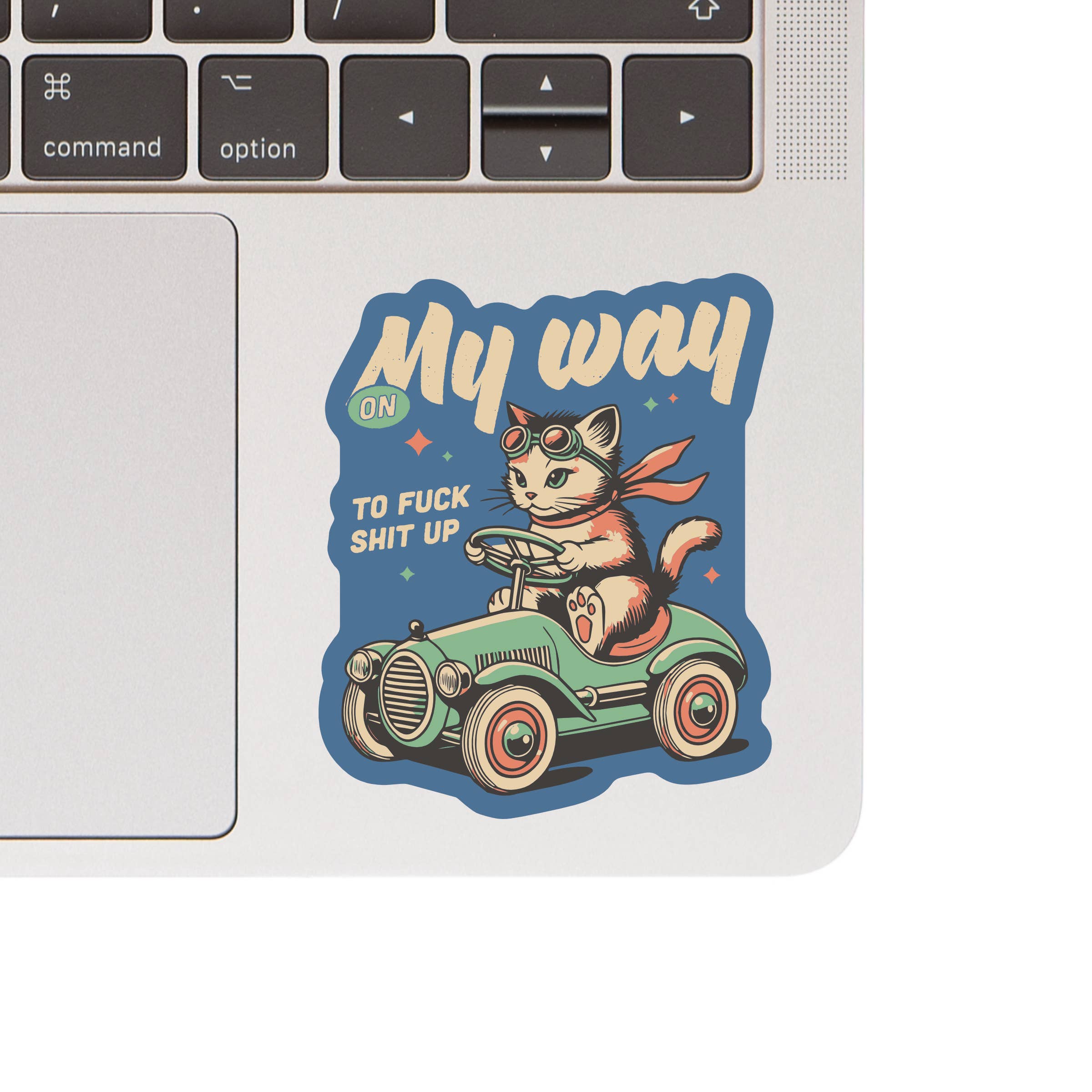 Juju and Moxie - Venta al por mayor Pegatina - Pegatina de vinilo de alta calidad de Gato Grosero Divertido Felino1