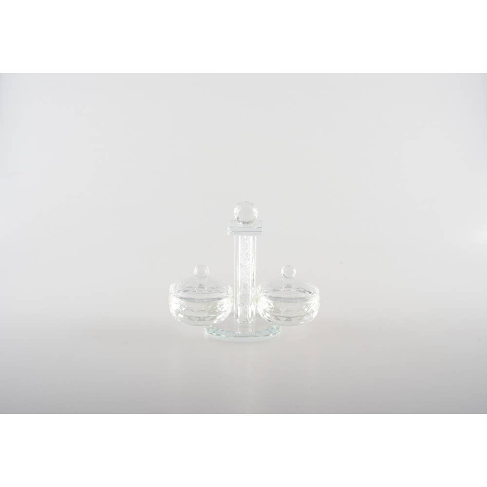 AULICA - Venta al por mayor Juegos de salero y pimentero - Salero y pimentero redondos de cristal3