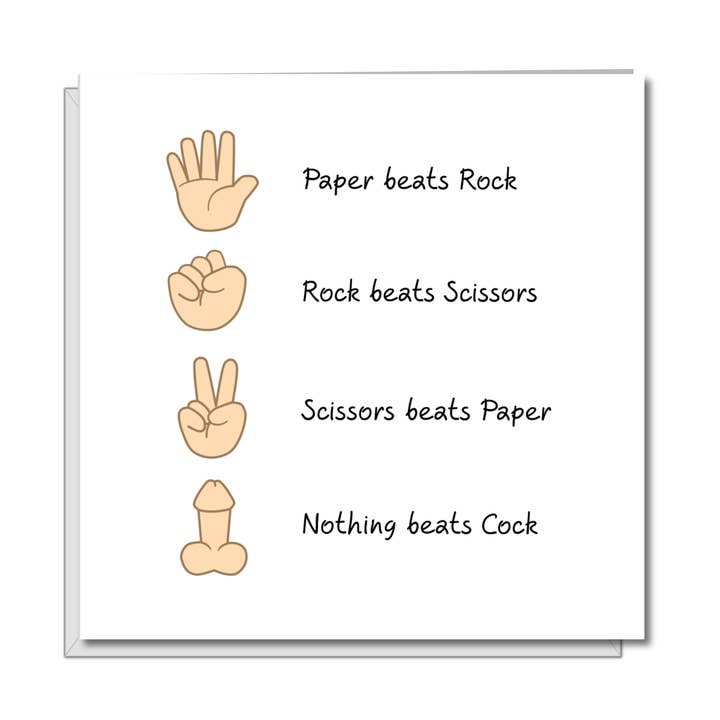 Biglietto di compleanno divertente e maleducato per fidanzato, fidanzata, amica, gay, lgbt. Naughty Cheeky Card, forbici divertenti per adulti, sexy, osé, in carta rock per la vendita all'ingrosso da parte di Swizzoo Cards