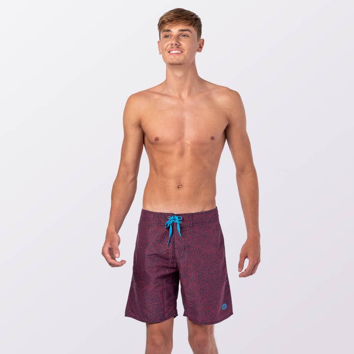GOLORITZE Beach Shorts RPET Navy & Red for wholesale by Panareha®