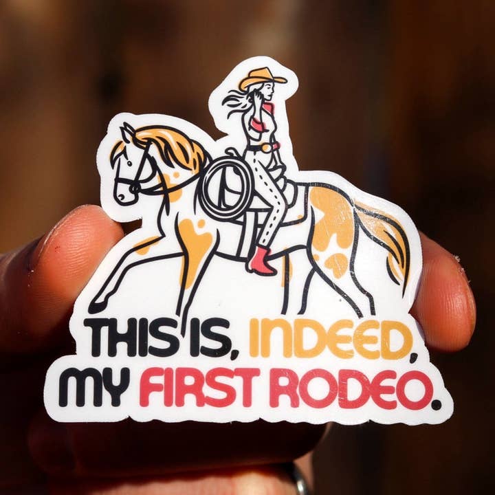 Noodle Horse Doodles - Wholesale Sticker - NEW! My First Rodeo Sticker0