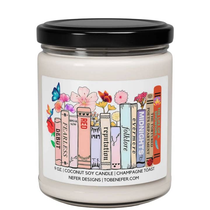 Nefer Designer Candles & Home Decor - Wholesale Jar/Filled Candle - Albums as Books | Era by Era Soy Candle3