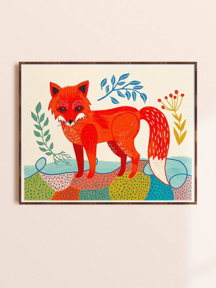 Red Fox - Impression artistique pour la vente par Dream Folk Studio