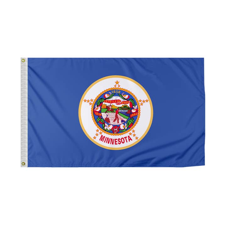 AGAS Minnesota State Flag 5x8 ft - Printed 200D Nylon for wholesale by AGAS MFG INC