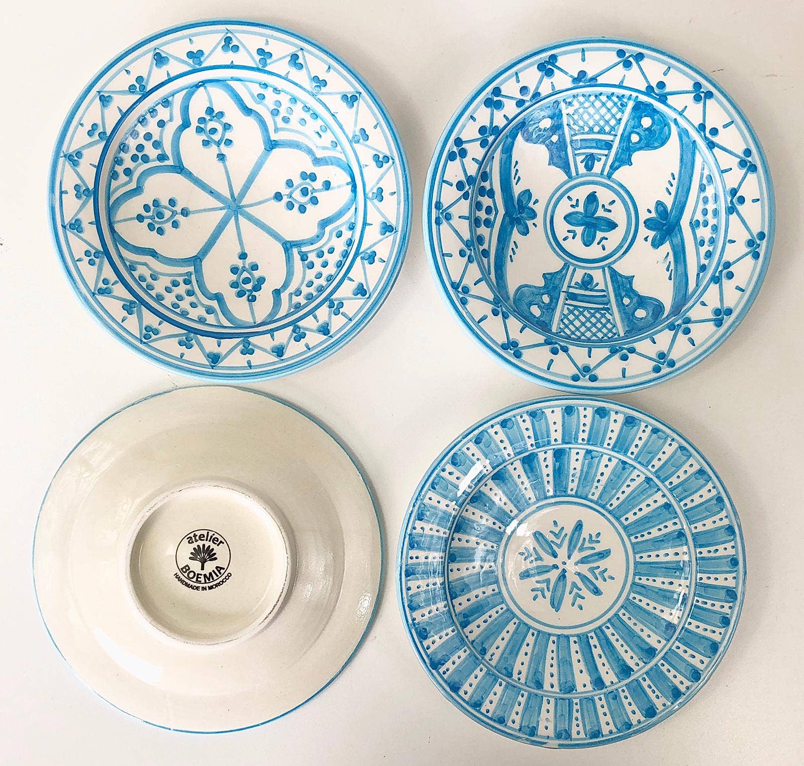 atelierBOEMIA - Wholesale Appetizer Serveware - Safi  Ceramic  Appetizer  Plates -  Set  of  4  Patterns7