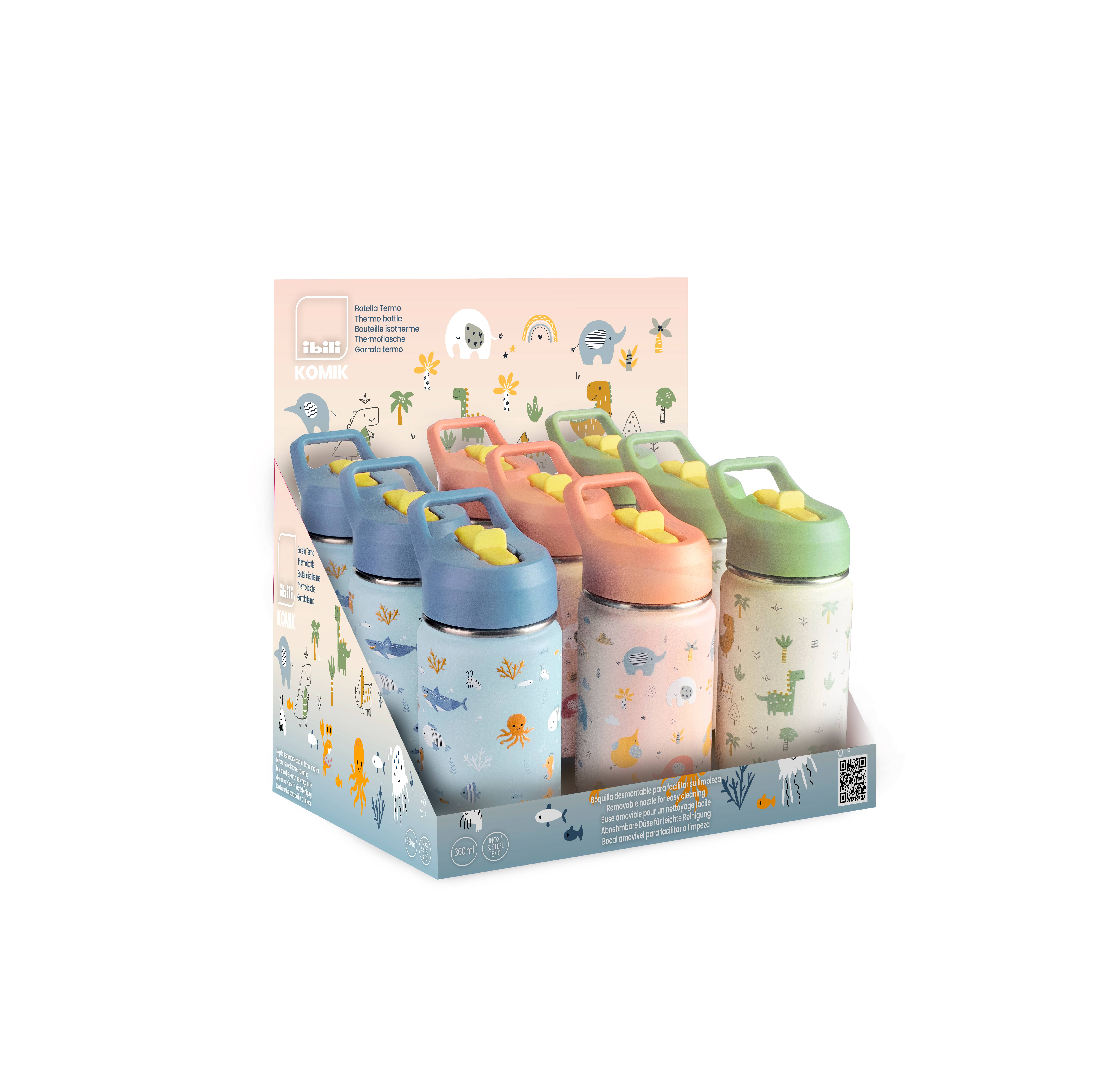 Ibili - Wholesale Water Bottle - Komik Thermos Bottle with Spout - IBILI6