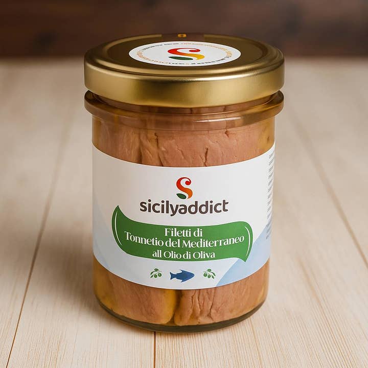 Middelhavs tunfileter i olivenolie 200g for engroshandel hos Sicilyaddict