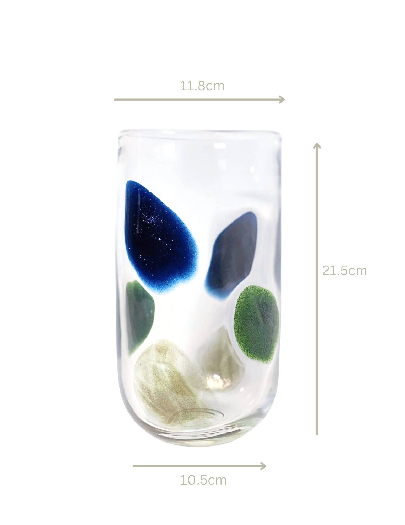 The Blue Heron - Wholesale Vase - Gleam Spots Glass Vase - 8.5" Tall, Handblown5